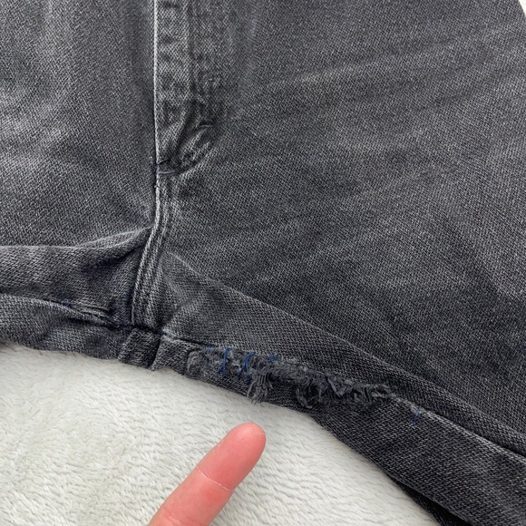 Wrangler Straight Leg Jeans Women 9x34 Black Denim Cowboy Western Cut Distressed - Picture 5 of 10